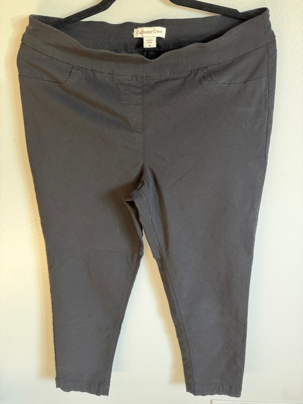 Coldwater Creek Size 14 Black Slim Ankle Pants
